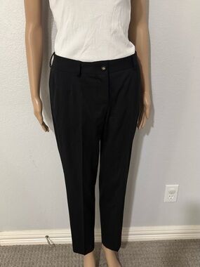 Dolce & Gabbana Black Tailored Trousers with Logo Tag